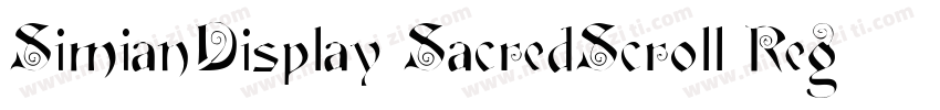 SimianDisplay SacredScroll Regular字体转换